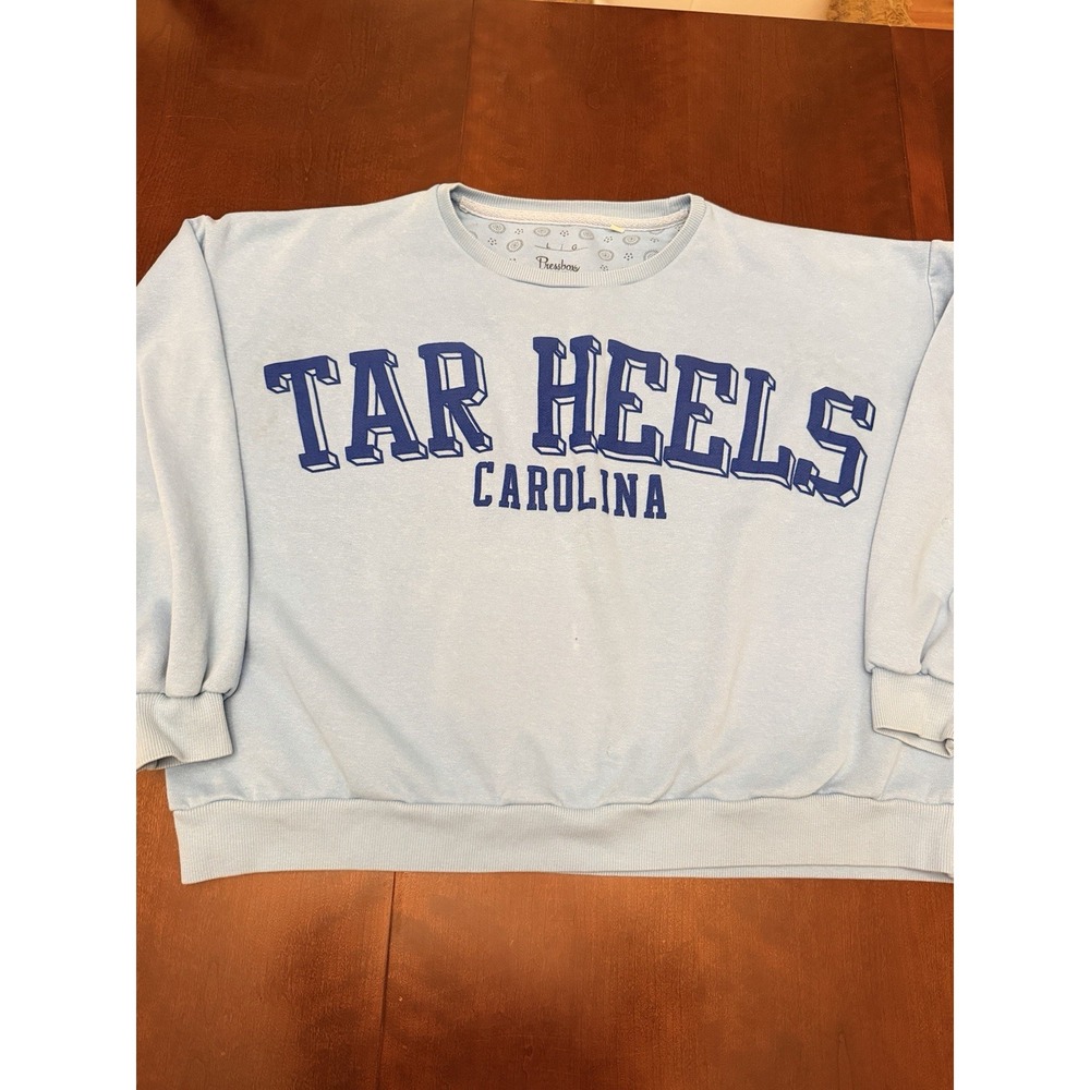 Pressbox UNC North Carolina Tar Heels Womens L Oversized Boxy Crewneck Pullover